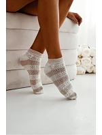 Pruhované prolamované dámské ponožky 1504.003