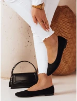 Dámské semišové baleríny s plochým podpatkem GLAMINO černé FashionStreet ZY0763