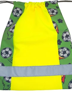 Korntex GYMACT Dětský sportovní vak "Action" 76.MACT hi vis yellow/football