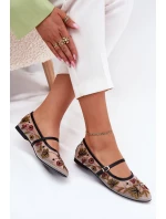 Baleríny S Vyšíváním A Páskem Černé Lilindraen