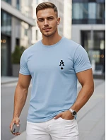 Pánské bavlněné tričko s potiskem AS Pik, světle modré, FashionStreet NX5130R Pánské bavlněné tričko s potiskem AS Pik, světle modré, FashionStreet NX5130R