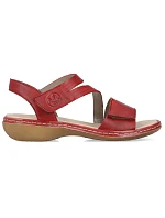 Kožené pohodlné sandály Rieker W RKR685 red
