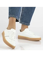 Dámské kožené boty na platformě bílé Filippo DP7543/26