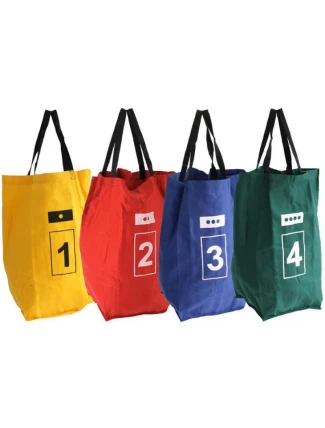 Skákací pytle s držadly a čísly