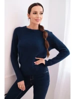 Dámský svetr z baby alpaky s dlouhým rukávem granátový