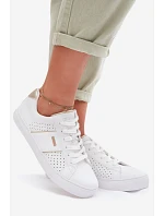 Dámské perforované tenisky Big Star TT274291 Bílé