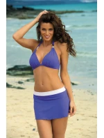 Meg Barcellona-Bianco sukně M-266 Světle fialová s bílou (296) - Marko Meg Barcellona-Bianco sukně M-266 Světle fialová s bílou (296) - Marko