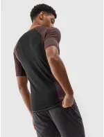 Pánské sportovní rychleschnoucí tričko 4F - hnědé Pánské sportovní rychleschnoucí tričko 4F - hnědé