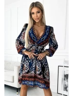 Šifonové šaty 516-1 indický vzor - Numoco
