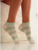 Milena 1504-003 Pruhované prolamované nohy 37-41