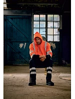 Yoko HVK 05 Hi-Vis mikina s kapucí 79.VK05 black Yoko HVK 05 Hi-Vis mikina s kapucí 79.VK05 black