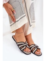 Plné Dámské Pantofle S Mašlí Béžové Tobin