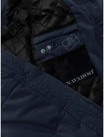 Tmavě modrá hrubší dámská zimní bunda s nákupní taškou Navahoo (FAHMIYAA) Tmavě modrá hrubší dámská zimní bunda s nákupní taškou Navahoo (FAHMIYAA)