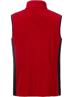 Daiber JN 856 Pánská pracovní fleecová vesta - Strong 02.0856 red/black