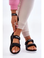 Dámské sportovní sandály na platformě Big Star LL274789 Černé