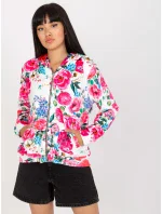 Mikina RV BL 8118.89 bílá a růžová Mikina RV BL 8118.89 bílá a růžová