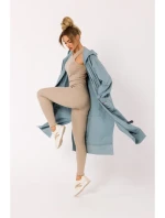 M734 Žebrované pletené legíny - béžové