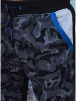 Pánské kamuflážní tepláky černé FashionStreet UX4429