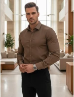 Pánská elegantní hladká košile SLIM FIT FashionStreet DX2680 Pánská elegantní hladká košile SLIM FIT FashionStreet DX2680