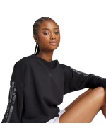 Dámská mikina adidas Animal Print 3-Stripes French Terry Sweatshirt black JM1835