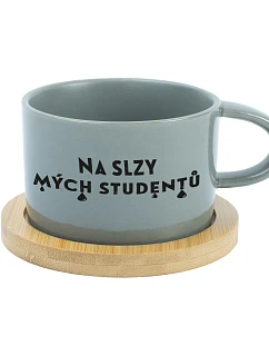 NA SLZY MÝCH STUDENTŮ - šedý hrníček makronka 200 ml