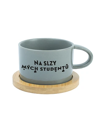 NA SLZY MÝCH STUDENTŮ - šedý hrníček makronka 200 ml NA SLZY MÝCH STUDENTŮ - šedý hrníček makronka 200 ml