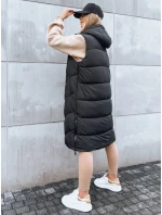 Dámská dlouhá prošívaná vesta GERIAT černá FashionStreet TY3838 Dámská dlouhá prošívaná vesta GERIAT černá FashionStreet TY3838