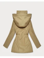 Damska kurtka z wykończeniem w kratkę Goodlookin piaskowa (KK60411-4#)