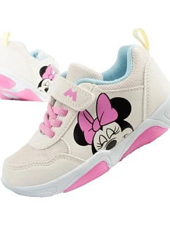 Leomil dětské sportovní boty tenisky minnie mouse na suchý zip LED