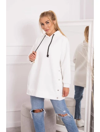 Zateplená mikina se zapínáním na druky ecru Zateplená mikina se zapínáním na druky ecru