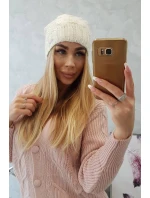 Fleecová čepice Carolina K243 ecru