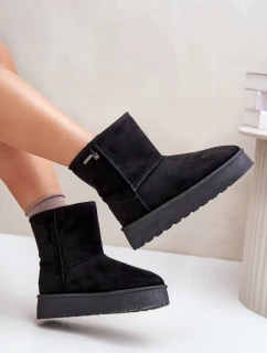 Vysoké Sněhule Dámské Na Platformě Big Star Černé