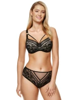 Dámská podprsenka Gwen-B4 Černá s béžovou - Gorteks