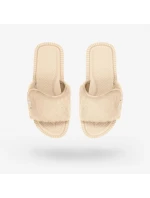 Cubota žabky na suchý zip s kožešinou béžové K24AW-100-001-03-1