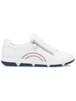 Dámské bílé kožené polobotky na zip Rieker 42424-80