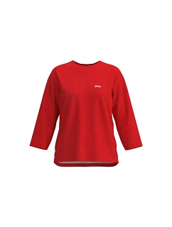 Cyklistické tričko POC W's Motion Air 3/4 Jersey, červené