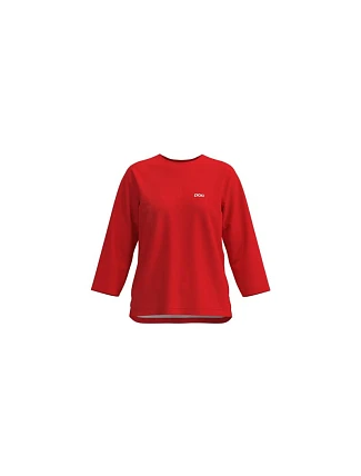 Cyklistické tričko POC W's Motion Air 3/4 Jersey, červené