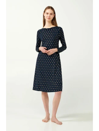 Vamp - Elegantní noční košile se zlatým potiskem 21015 - Vamp Vamp - Elegantní noční košile se zlatým potiskem 21015 - Vamp