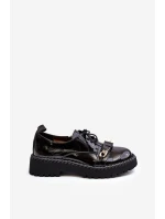 Dámské lakované polobotky D&A MR870-81 černé