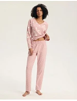 Dámské pyžamo Henderson 45425 Gitte, dlouhé rukávy, velikosti S–2XL Dámské pyžamo Henderson 45425 Gitte, dlouhé rukávy, velikosti S–2XL