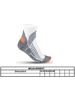 Kariban ProAct PA 035 Běžecké sportovní ponožky 20.P035 white/grey/orange Kariban ProAct PA 035 Běžecké sportovní ponožky 20.P035 white/grey/orange