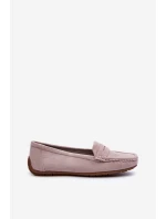 Dámské semišové mokasíny fialové Lenvie