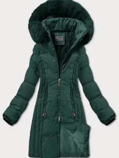 Tmavě zelená zimní bunda s odepínací kapucí S'west (R8199-10)