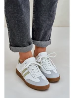 Zazoo N1068 Kožené Nízké Tenisky Dámské Bílé