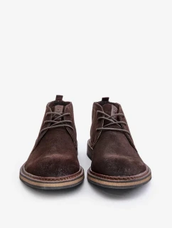 Semišové Pánské Šněrovací Kotníkové Boty Big Star OO174145 Tmavě hnědé
