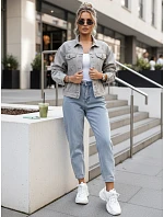 Dámská krátká džínová bunda sepraná LANDIA šedá FashionStreet TY5684