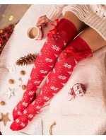 Milena ponožky 1139-000 Vánoční ponožky se stuhou 37-41