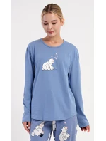 Dámské pyžamo dlouhé Méďa a tučňák