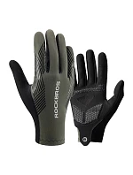 Cyklistické rukavice Rockbros 16110006003 polstrování velikost L - zelená/černá