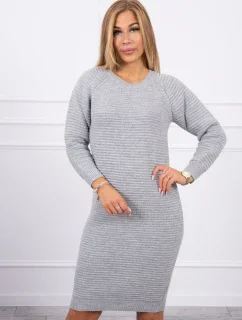 Svetr Pruhované šaty šedé